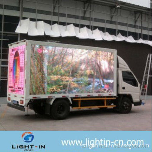 led light 24v truck trailer P10 full color mobile food truck for sale